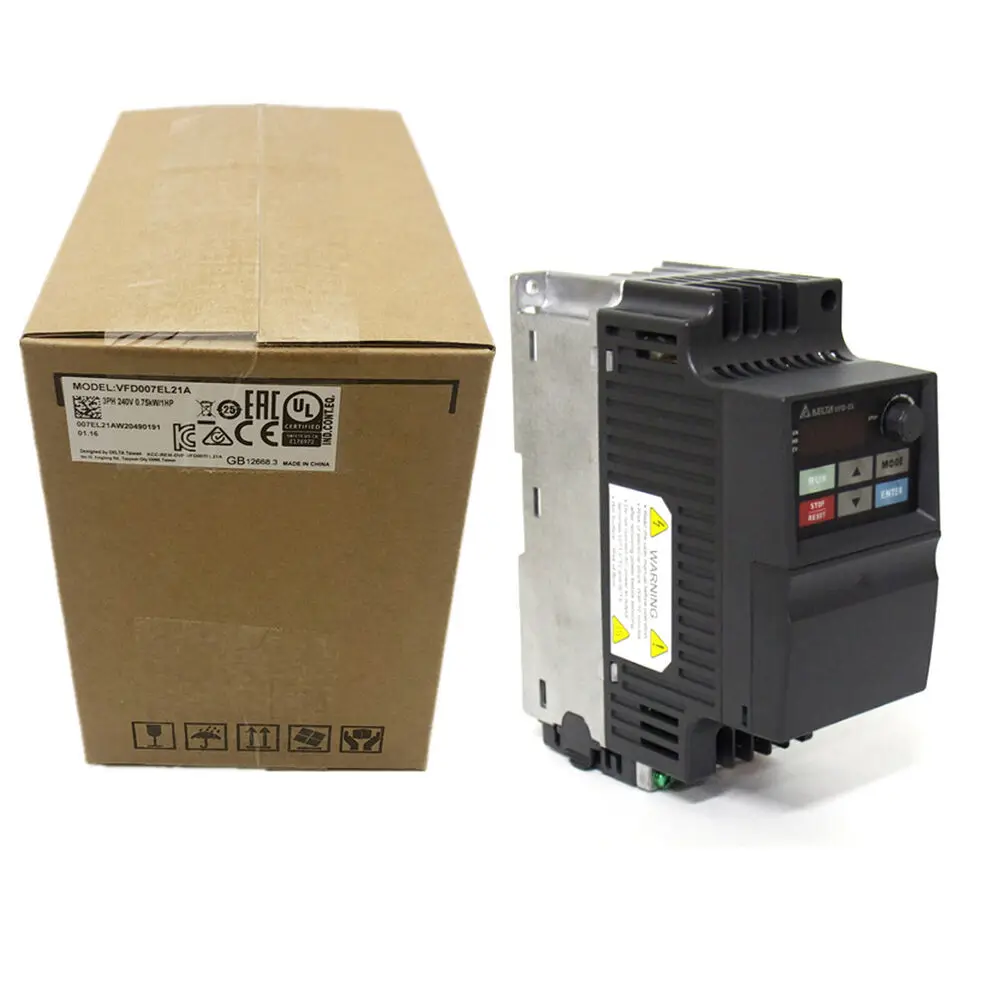 

Новый инвертор DELTA VFD007EL21A в коробке