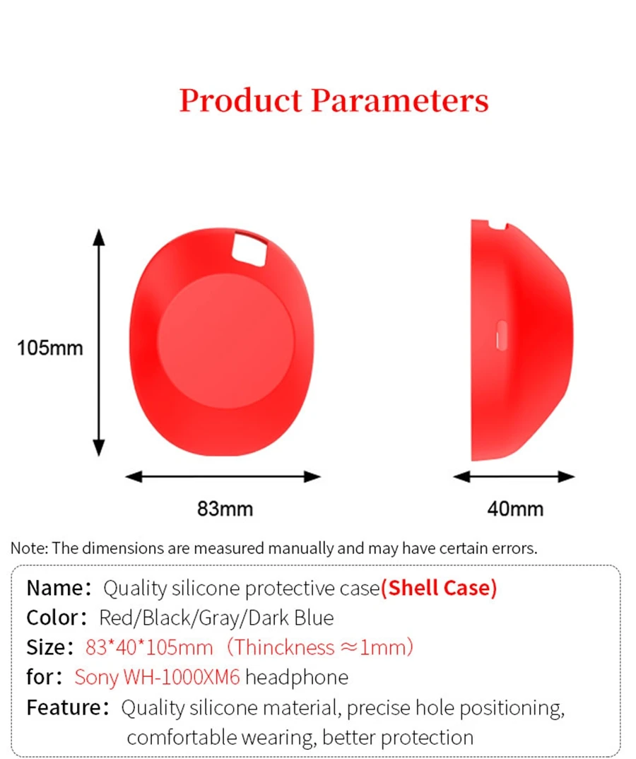 Quality Headphone Cover for Sony WH-1000XM6 Earphone Silicone Protective Case 1000XM6 Headset Headbeam Protector Sleeve