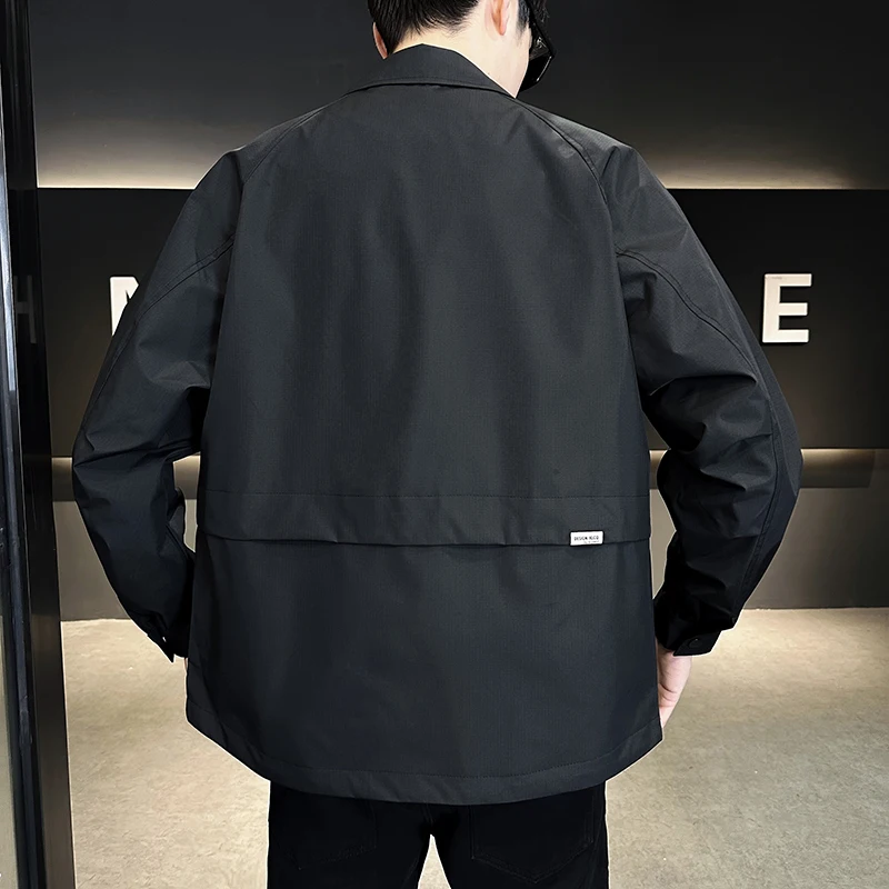 Hot selling men's jacket, spring 2024 boutique lapel jacket, comfortable fabric, simple personality, fashionable men's clothing
