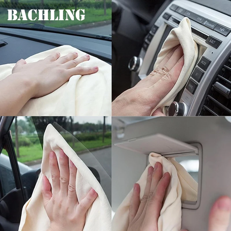 Deer Skin Towel Leather Cleaning Cloth Car Home Washing Care Ultra Absorbent Quick Dry For Car Wash Accessories