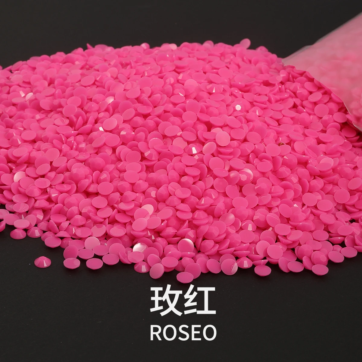 Vibrant Solid Color Jelly Resin Flat Back Rhinestones
