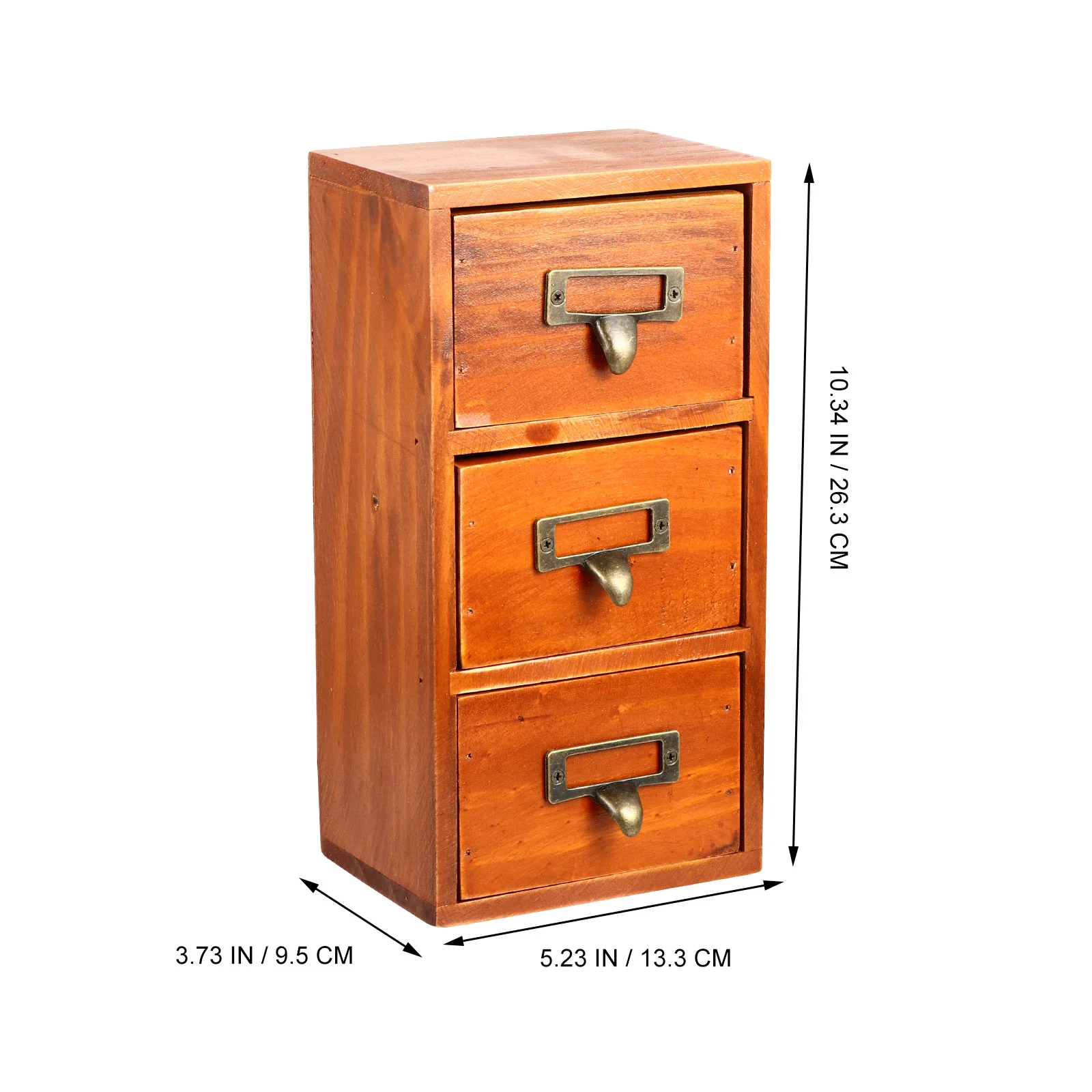 Wood Storage Box Multi Functional With Compartments Desk Accessories Home