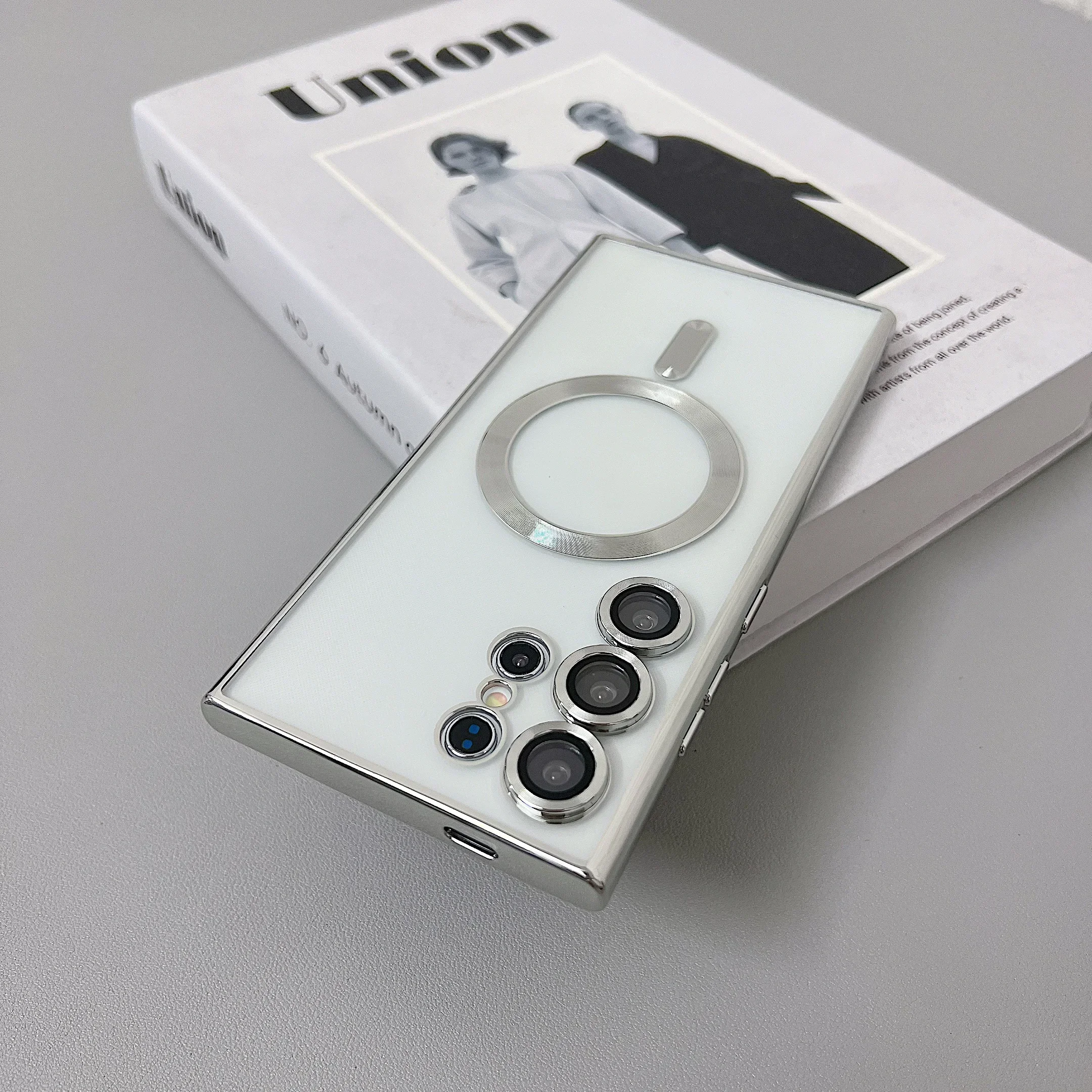 Transparent MagSafe-Compatible Magnetic Wireless Charging Silicone Case