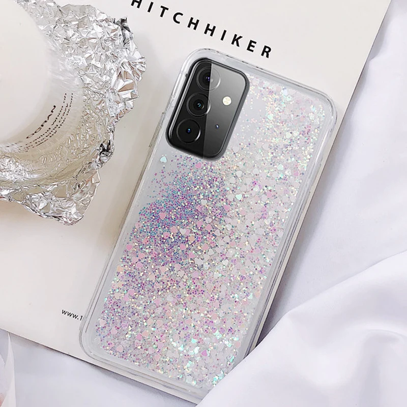 Dynamic Quicksand Glitter Liquid Silicone Bling Crystal Clear Phone Case