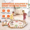 SucceBuy 6 PCS Balance Beam Stepping Stones Indoor Outdoor Wooden Toddler Balance Boards for Kids 2-6 Children Montessori Toy