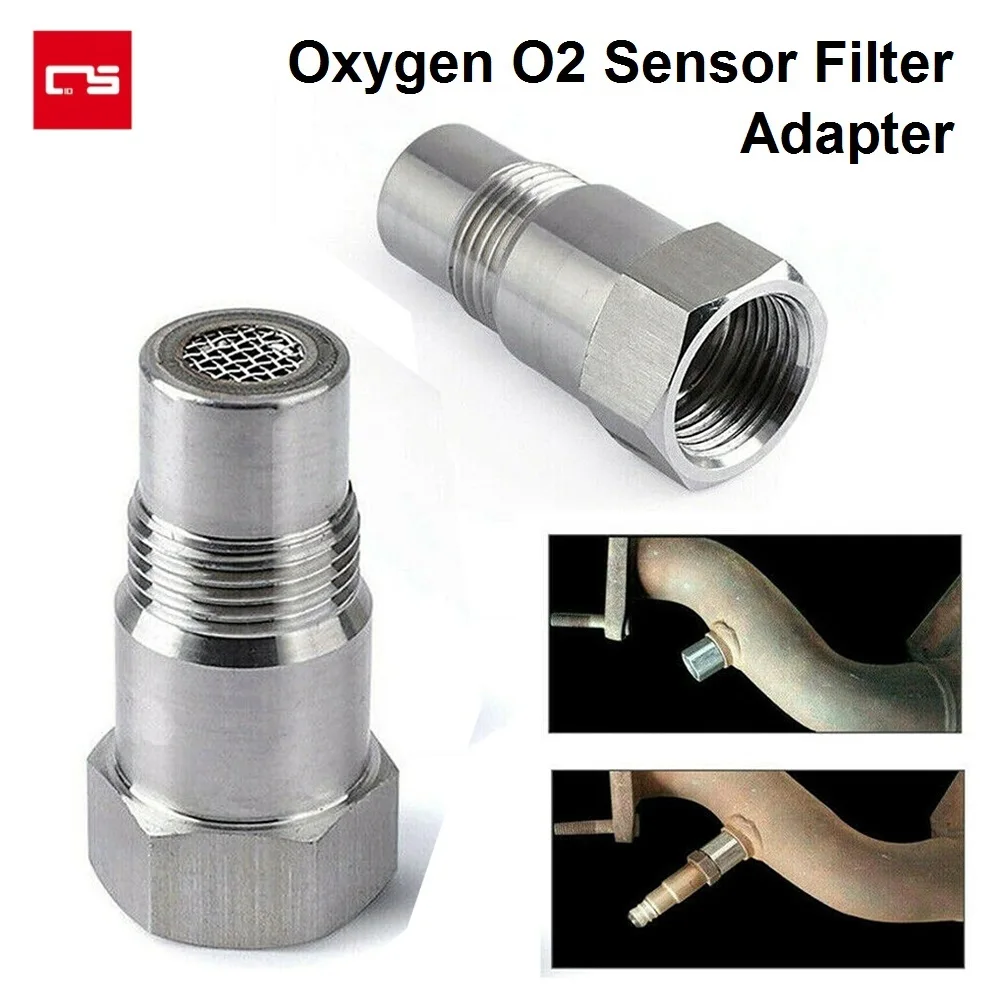범용 확장 필터 산소 O2 센서 커넥터 익스텐더 스페이서, 내부 스레드 M18 * 1.5 스테인레스 스틸 어댑터 자동차 부품 ...