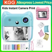 New Kids Instant Camera Thermal No Ink Print Toy for Girls Boys Children Digital Cameras for Photography Video Birthday Gift