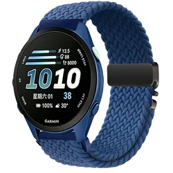 Nylon Braided Parachute Buckle Strap - Durable Belt - 22MM Width Band (Blue)