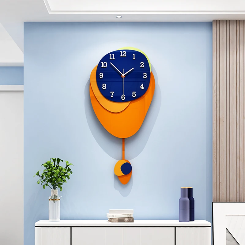 

Nordic Design Wall Clock Pendulum Modern Luxury Nordic Wall Clock Large Geometry Creative Reloj Pared Home Decoracion EI50ZB