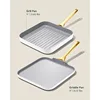Caraway Griddle Pan & Grill Pan Duo - Non-Stick Ceramic Coated - Non Toxic, PTFE & PFOA Free 3
