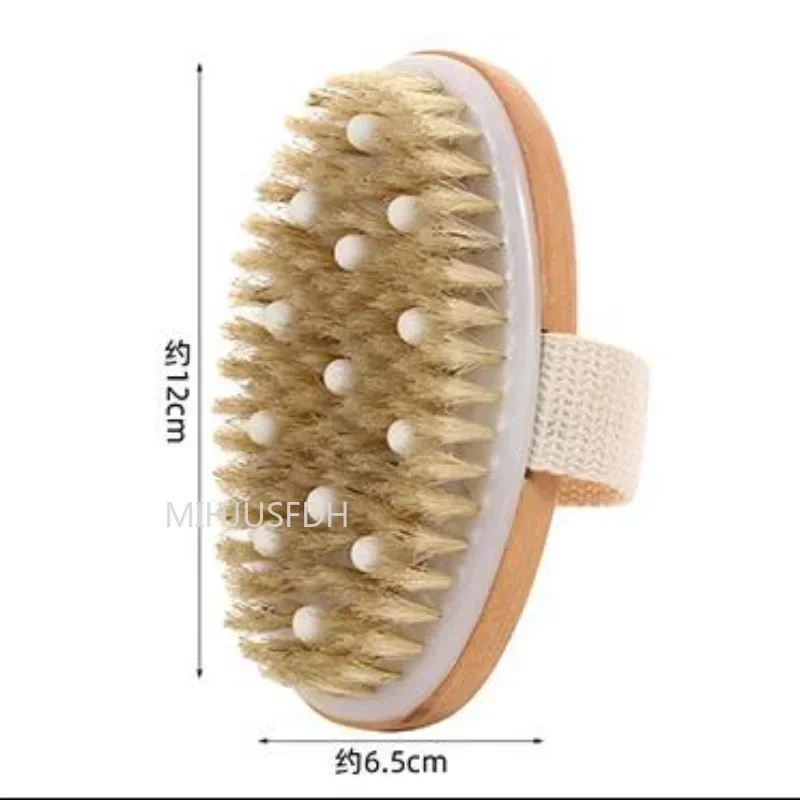 Dry Skin Body Massage Brush Natural Bristle Dead Skin Remover Anti Cellulite Exfoliates Blood Circulation Massage Tools