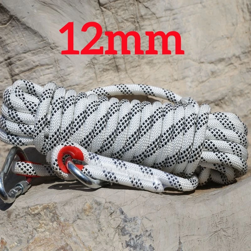 10MM 12MM Climbing Rope Parachute Ropes Safety Expansion Fire Rescue Escape  Nylon Braided Rope Outdoor Sports Accessories X597A - AliExpress