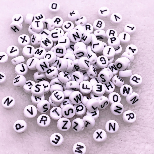 7x4mm Multicolour Oval Shape Letter Acrylic Loose Spacer Beads for Jewelry Making DIY Handmade Bracelet Accessories