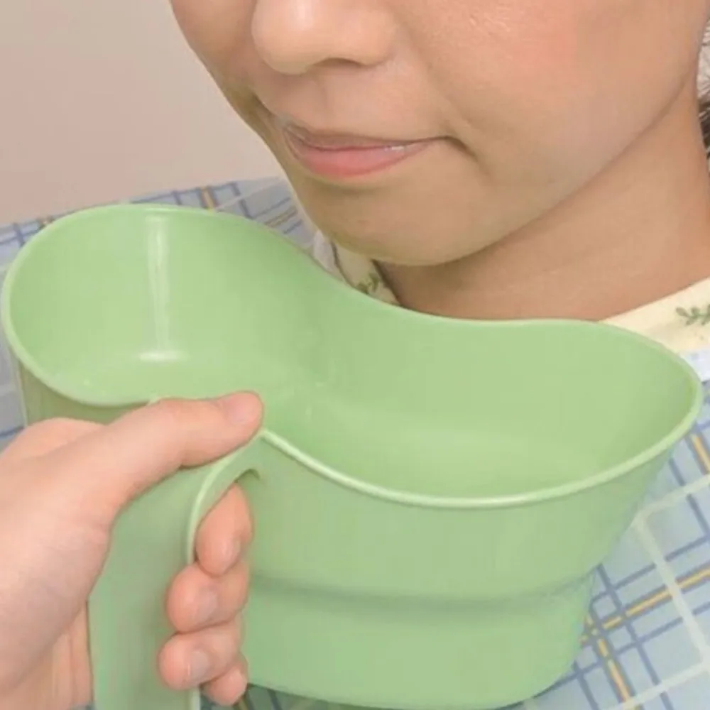 Useful Plastic Vomit With Handle Easy To Clean Mouthwash Cup Leak-Proof Emesis Basin Patient Care_voghion.com