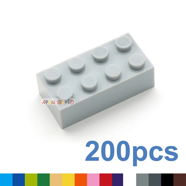 200pcs Thick 2x4 DIY Building Blocks Figures Bricks Educational Creative Compatible With 3001 Plastic Toys for Children Choice 1