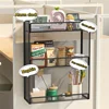 Metal hanging storage rack Organizer desktop hanging basket, suitable for school/office/any desktop, complimentary hook, black 1