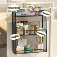 Metal hanging storage rack Organizer desktop hanging basket, suitable for school/office/any desktop, complimentary hook, black 1