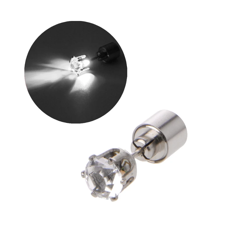 Korean Crown Glow Ear Stud Exquisite LED Blinking Earring Stud Earring Decor for Nightclub Friend Gathering Happy DropShip 3