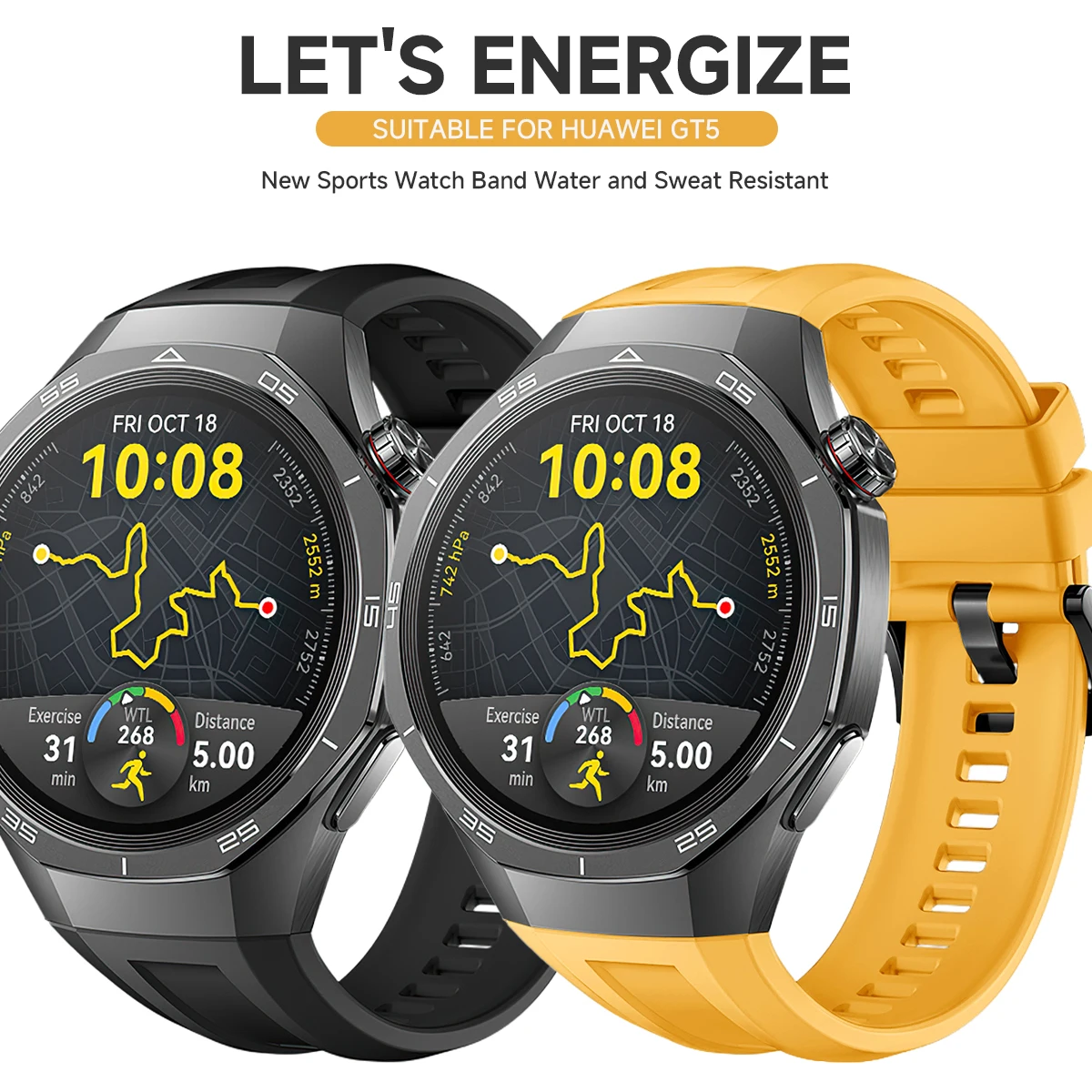 Sport Silicone Watch Band - Replaceable Bracelet Accessory