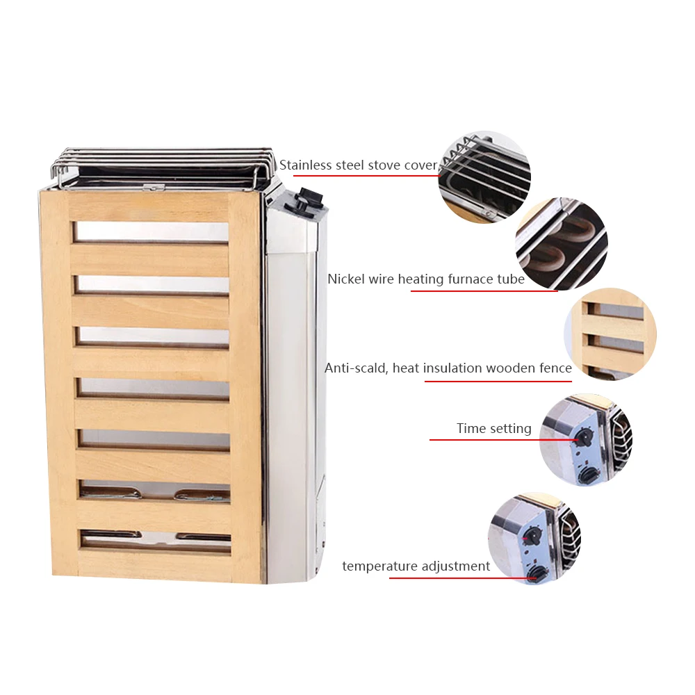 Stainless Steel Sauna Heater Stove 3KW/3.6KW 220V JM Furnace Internal Control Furnace For Home Room Sauna Heater Shower Spa