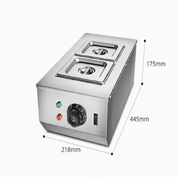 Chocolate melting pots commercial double hot chocolate dipping melting machine cylinder electric warmer melter 2 Lattices 1
