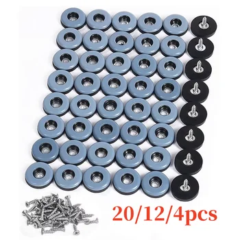 4-20pcs Furniture Sliders Pads With Screws Furniture Glides Sliding Block Table Chair Leg Mat Carpet Hardwood Floor Protector 1
