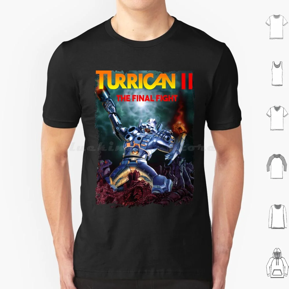 Turrican Ii (Trasparente) C64 T Camicia 6Xl Cotone Tee Fresco Retro Vintage 80S Computer Di Casa Software C64 Commodore 64 Ghianda