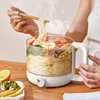 DEM-DG06 Multifunctional Electric Pot 1.2L Portable Electric Rice Cooker With Steamer HighQuality Glass Home Kitchen Appliance 4