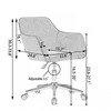 Modern Velvet Fabric Material Adjustable Height 360 revolving Home Office Chair with Gold Metal Legs and Universal Wheels for In 5