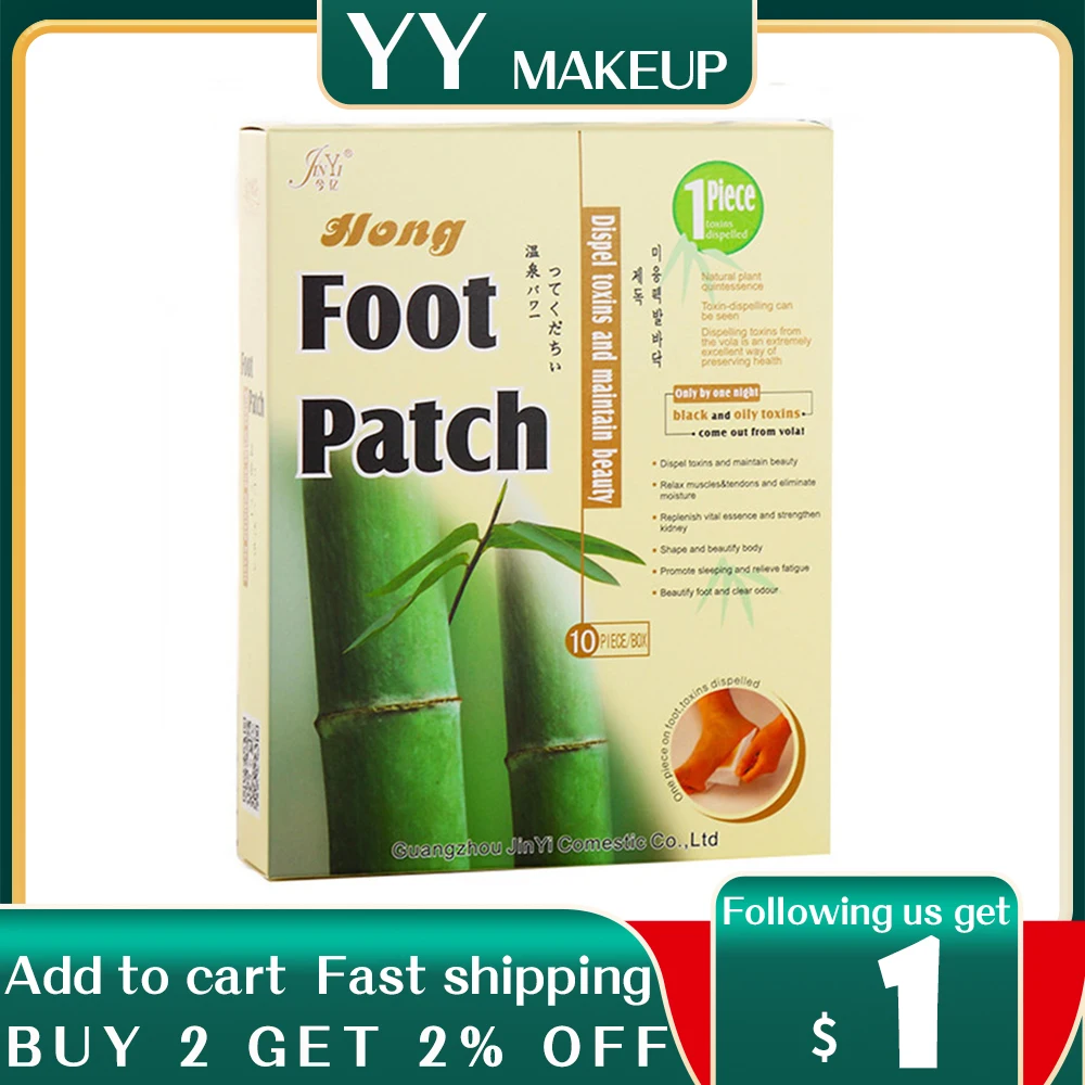 Wholesale Feet Care Detox Foot Patch Improve Sleep & Remove Toxin Foot Skin Smooth exfoliating with English retail box 10pcs/box pedicure rasp reusable stainless steel exfoliating tool foot callus file with lid heel scraper dead skin remove foot file