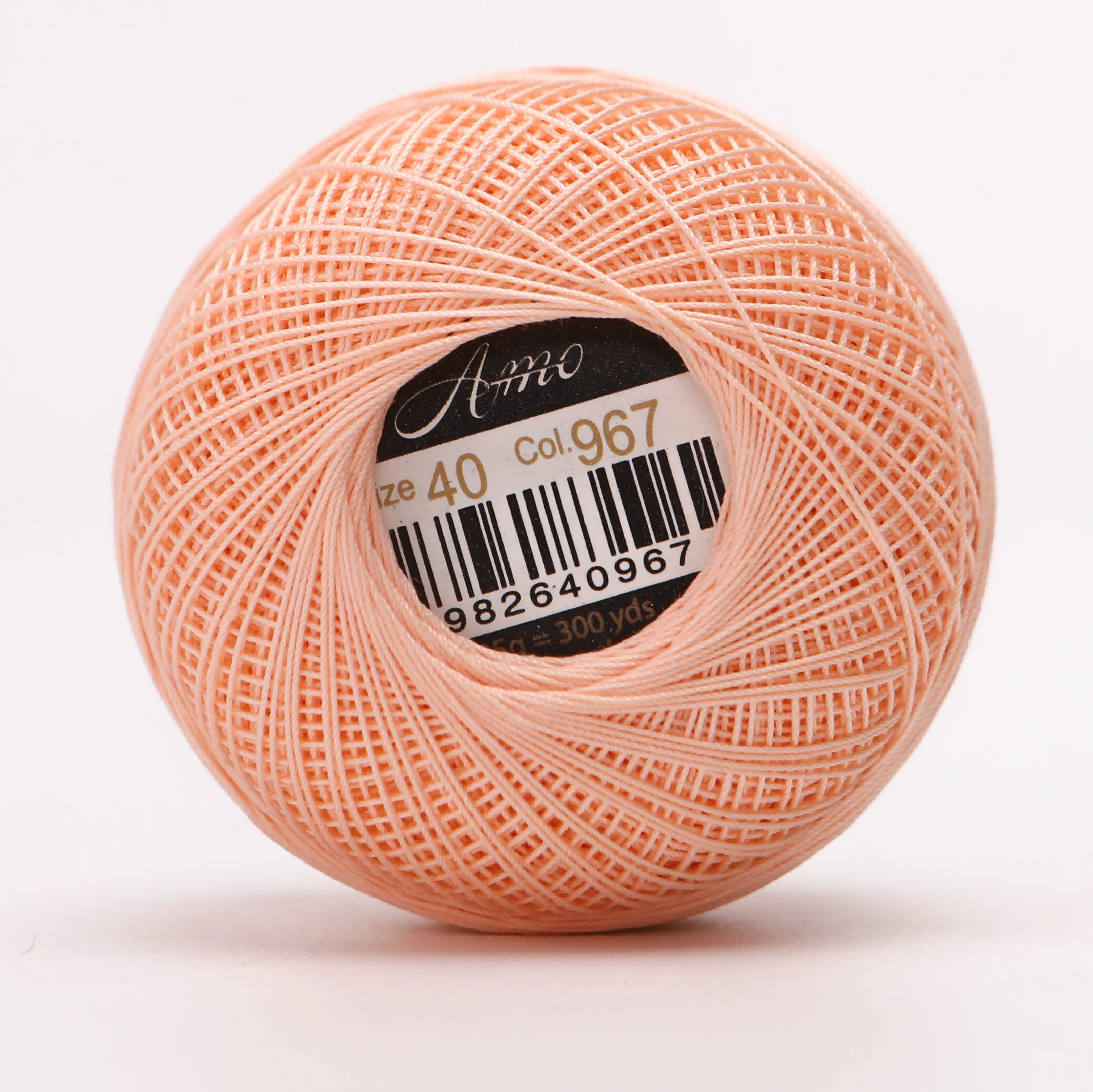 Premium 40-Size Double Mercerized Egyptian Cotton Crochet Thread – Perfect for Tatting Projects, 25g Ball, 300 Yards, Available in 56 Vibrant Colors