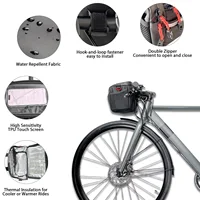Toptrek 4L sac de guidon de vélo grande capacité isolé stockage de voiture sac de vélo d'hiver garder au chaud panier Pack accessoires de cyclisme 5