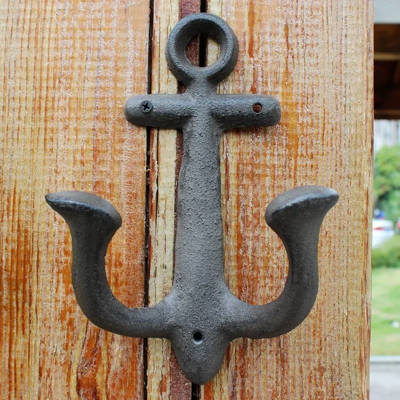 Discounted European Classic Retro Cast Iron Hook Wall Hanging Wall Decoration Clothing Hook Iron Anchor Hook 4