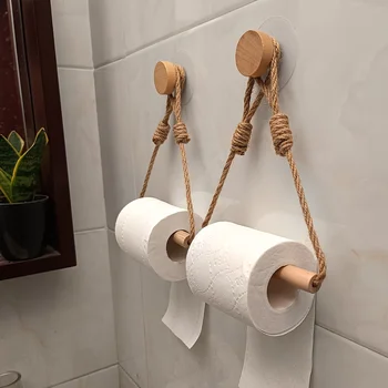 Rustic Hemp Toilet Paper Holder 1