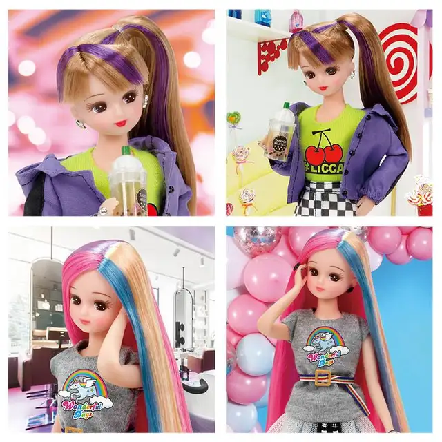 Takara Tomy Licca Doll Licca-Chan Latte Retro Aoharu Blazer Peeps Sweets Neon Butterfly Cosmetics Lover Doll Toy Girls Gifts 6