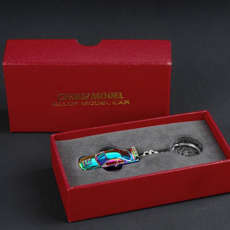 1/64 Electroplate Alloy Model Car Key chain GTR R34 RS7  Diecasts Metal collection decoration Exquisite gift box 5
