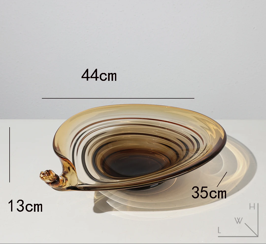 Twist Floating Glass Bowl Luxury High-Grade Nut Candy Bowl Home Hospitality Screw Snacks Display Creative Dried Fruit Bowl 2