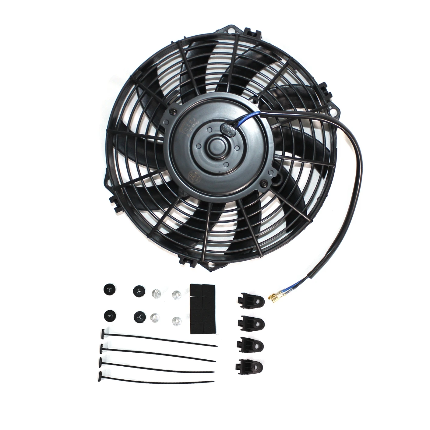 자동차 에어컨 냉각 전자 팬, 콘덴서 팬 8,9,10,12,14 인치, 80W, 12V, 24V