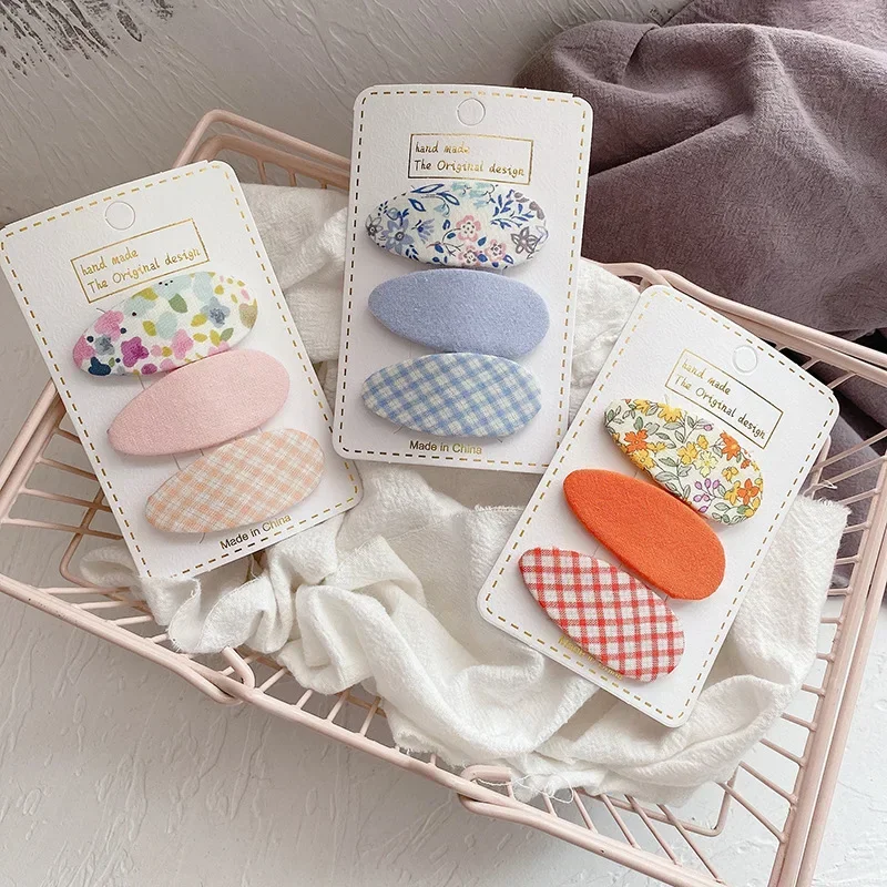 3pcs/set Candy Color Baby Hairpins Sweet Korean Girls Hair Clip Headband Kids Cute Floral Fashion Hair Accessories Ornaments