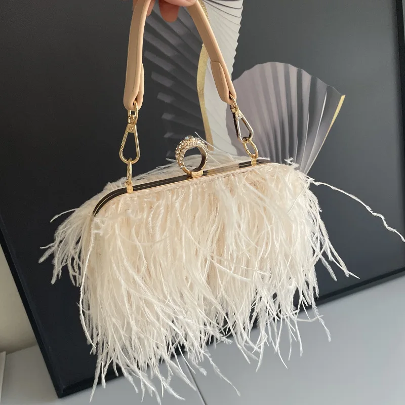 Ostrich clutch bag