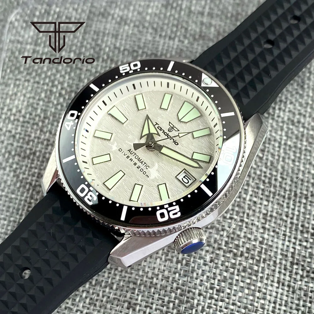 Tandorio 自動巻き腕時計(手巻き、ハック機能付) NH35A 36mm Tandorio Black Dial Sapphire Glass NH35A Automatic Mens