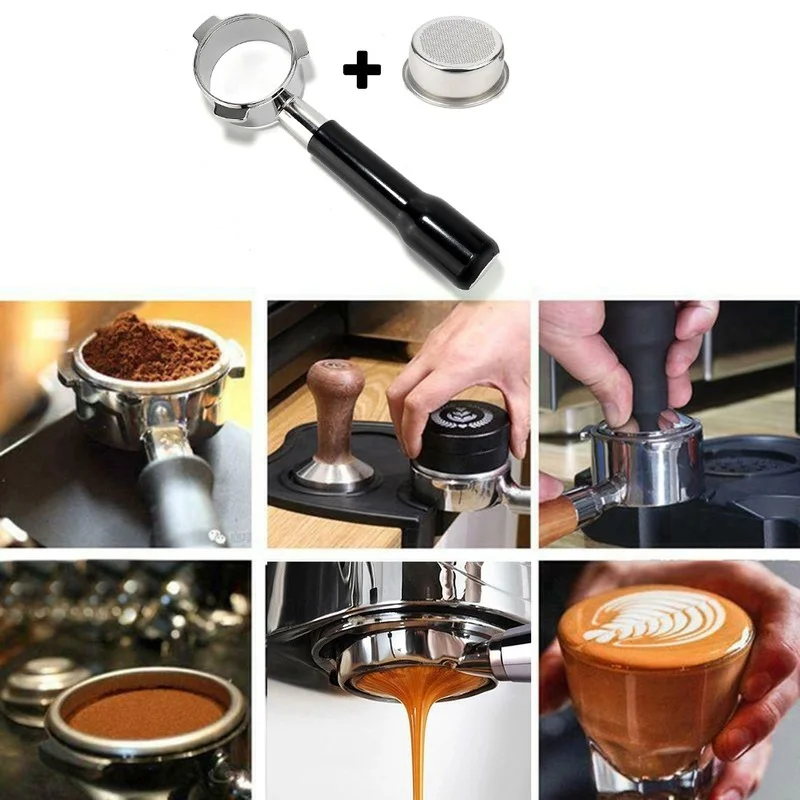 

51.58mm,54mm Coffee Bottomless Portafilter for Breville 870/878/880 with Filter Basket for Coffee Machine Accessories Cafeteria