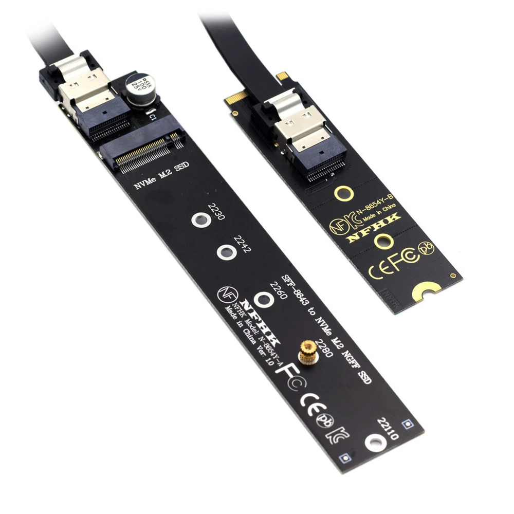 

Удлинительный кабель NGFF M-Key NVME «штырь-гнездо», 40 см со стандартным разъемом для материнской платы SSD 2280/22110