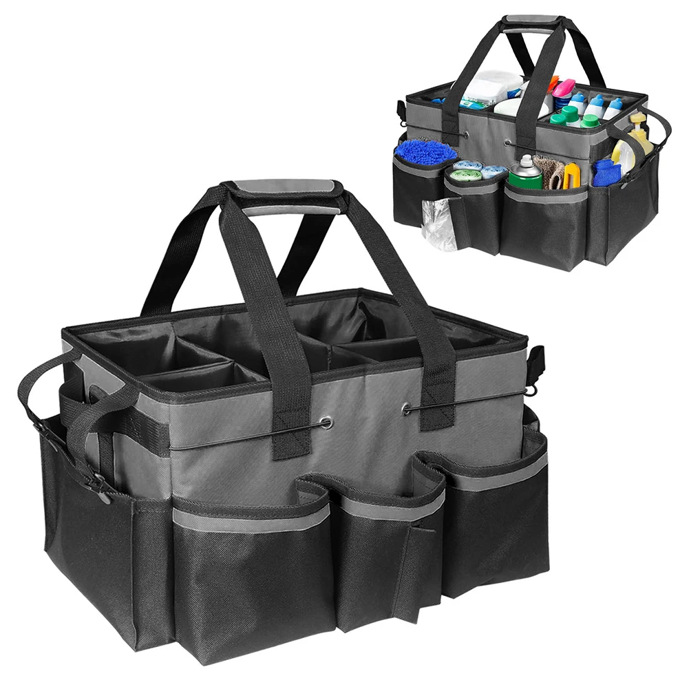 Cleaning Caddy Bag with Handle Large Cleaning Supplies Organizer Kitchen Cleaning Supplies Storage Bag for Cleaners Housekeepers