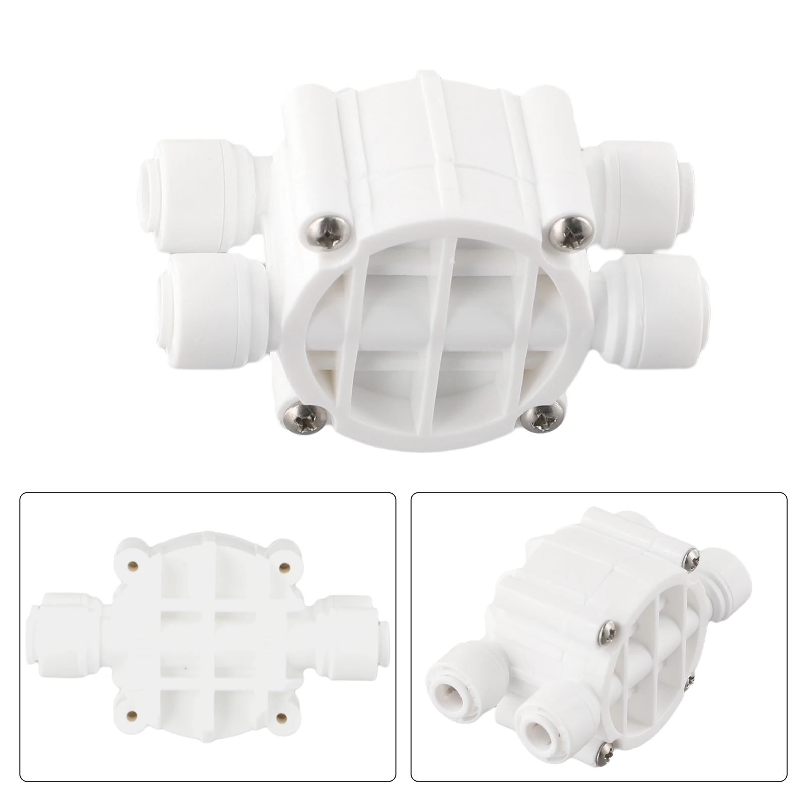 4-Way Auto Shut-Off Valve for Water Purifier Systems with Quick Connect Fitting