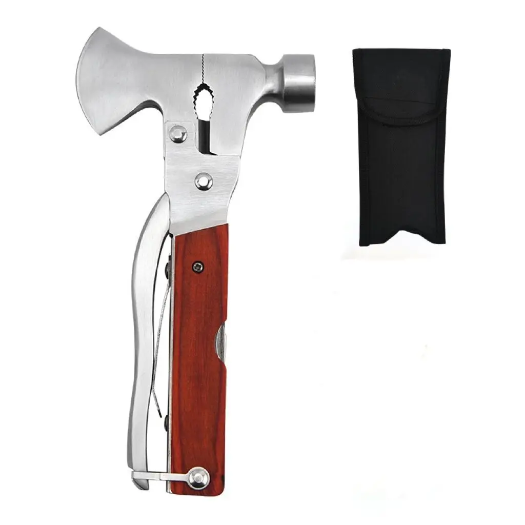 Multi-function Axe Hammer Portable Outdoor Tool Stainless Steel Car Rescue Hammer Window Breaker for Hiking Climbing Fishing outdoor axe