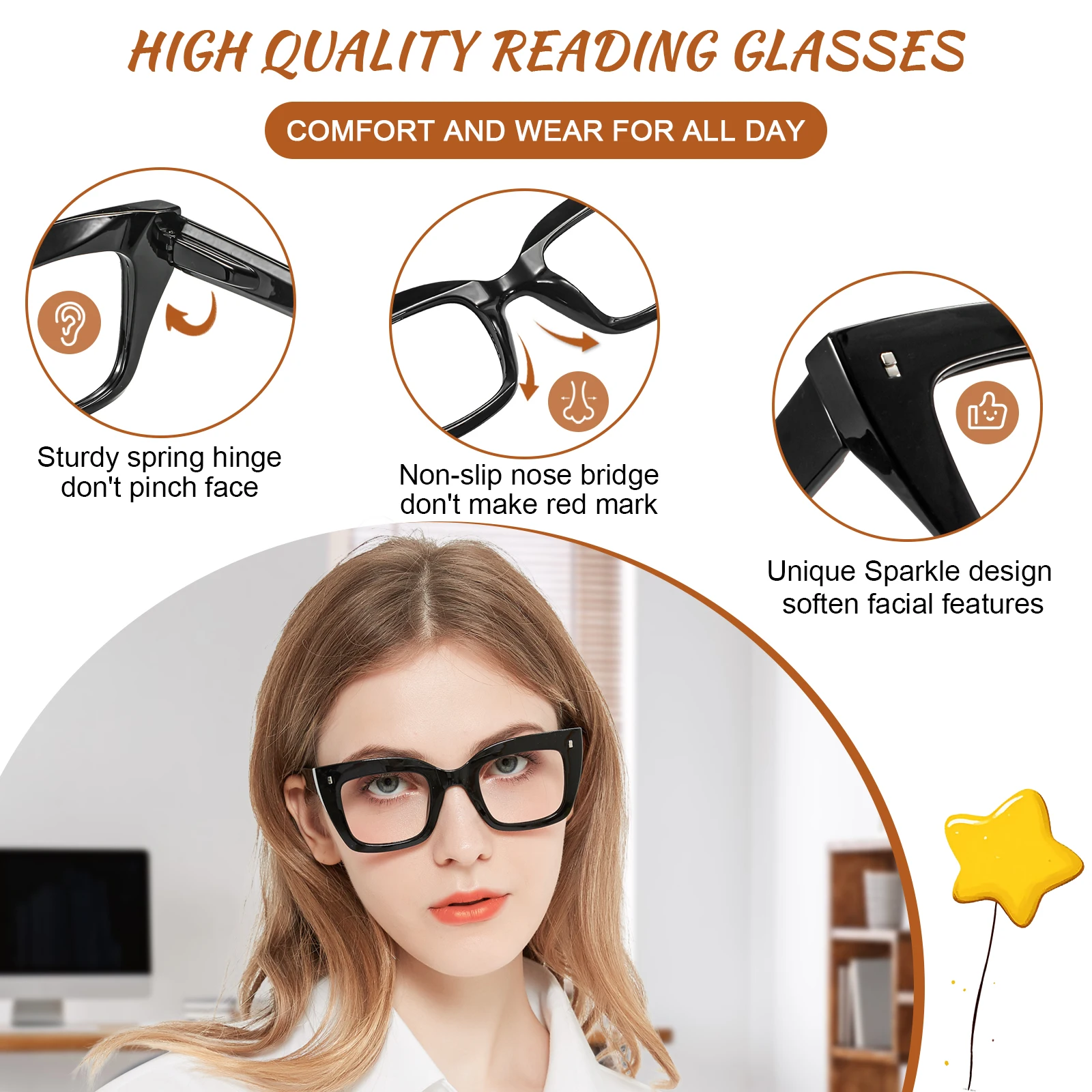 Reading Glasses Women Micro Cat Eye Reading Glasses