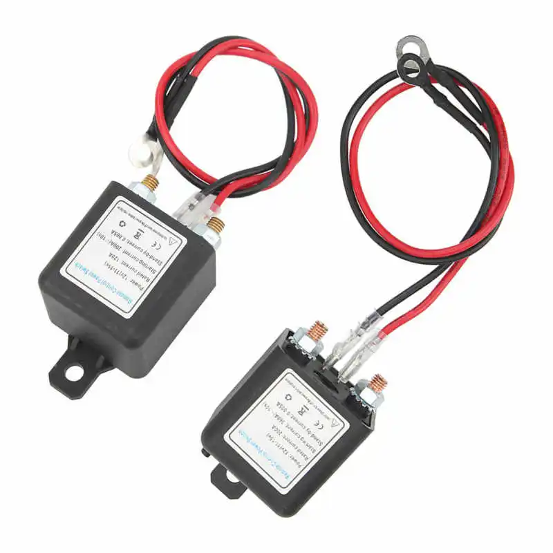 Interrupteur de déconnexion de la batterie de voiture Coupe-circuit  d'alimentation avec télécommande Terminal en cuivre pour automobile 12V