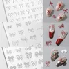 Lovely Bowknot 3D Reliefs Silicone Nail Accessories Butterfly Rose Feather Lace Pattern Manicure Carving Mold Mould DIY Template 1