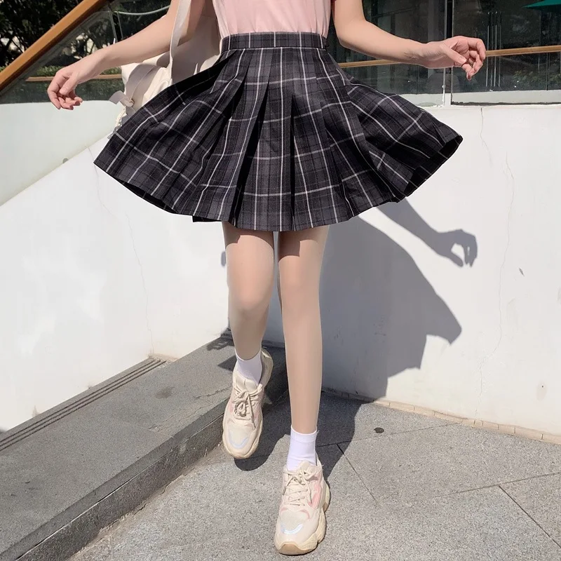 plaid skirt New Korean version of pleated skirt 2022 high waist summer women's skirt sexy plaid mini skirt dance skirt brown skirt